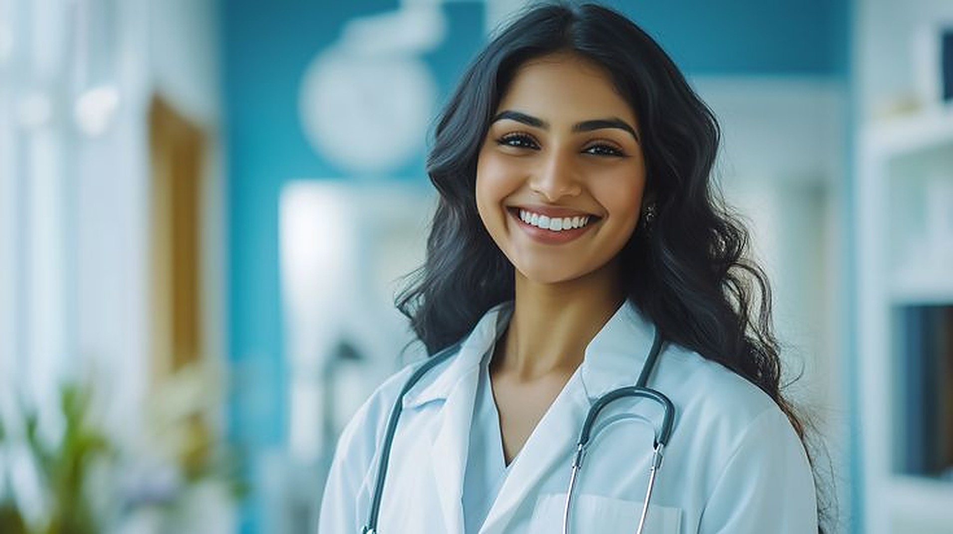Smiling female healthcare professional